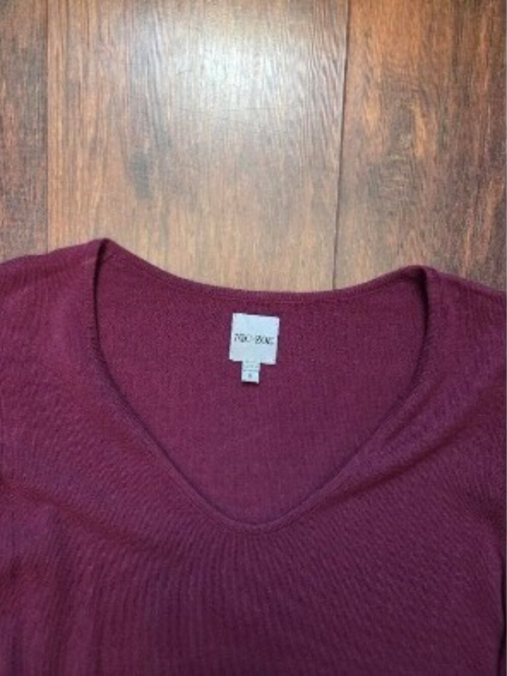 NIC+ZOE Burgundy Vital V-Neck Sweater Small Maroon - Picture 5 of 10